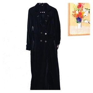 🌚⭐️ Free People Rare Pinstriped Velvet Maxi Coat